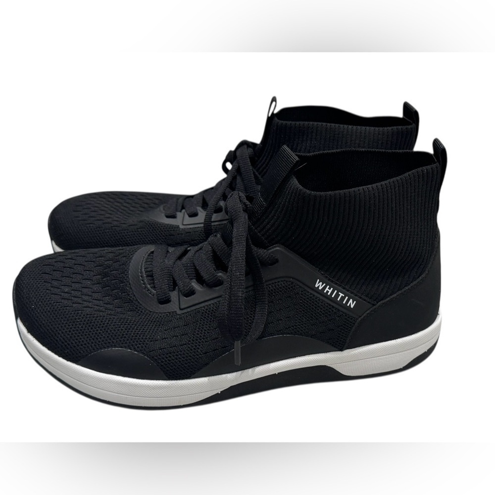 Women’s Whitin Black & White High Top Lace Up Sneakers: Size 40 (9.5) - Picture 3 of 8